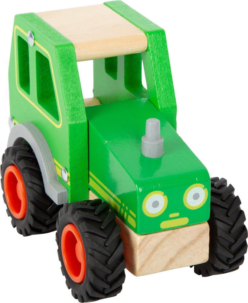 Ulysse Holz-Traktor Spielzeug In Grün - Mit Kunststoffrädern, Robust Und Sicher