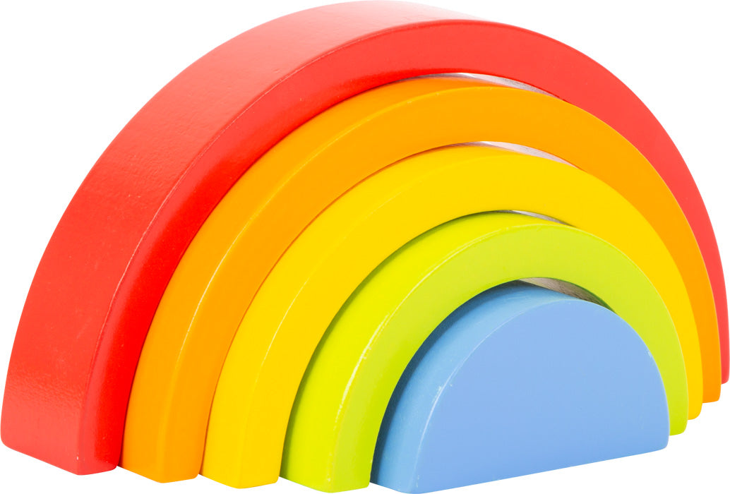 Holzbausteine „Regenbogen“ – kreatives Bauset aus Holz
