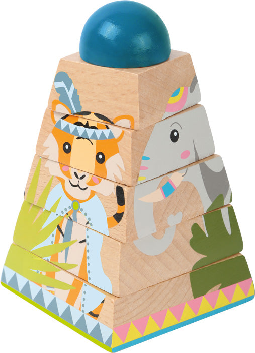 Stapelturm „Jungle“ – Holzspielzeug für Motorik & Kreativität