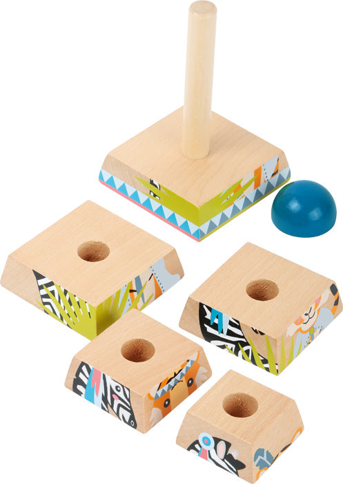Stapelturm „Jungle“ – Holzspielzeug für Motorik & Kreativität