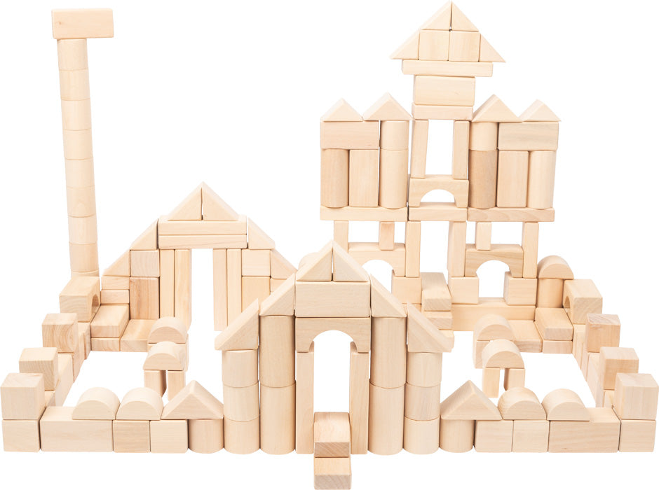 Holzbausteine Natur – 200-teiliges Bauklötze-Set im Beutel