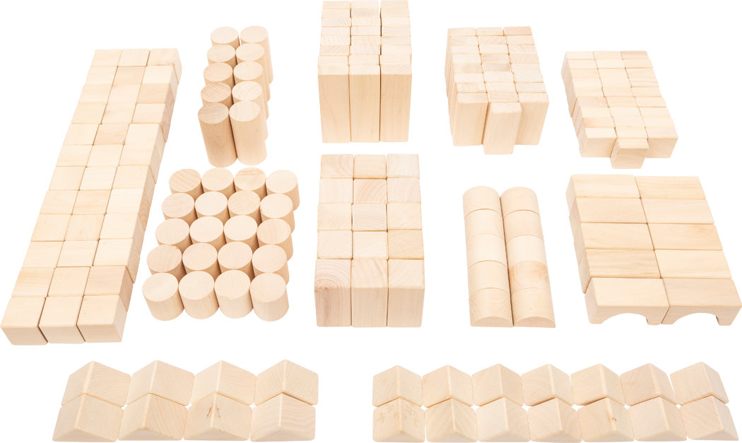 Holzbausteine Natur – 200-teiliges Bauklötze-Set im Beutel