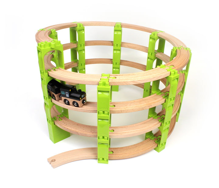 NOPPI Eisenbahn Helix-Spirale – 4-Etagen-Zubehör für kreative Schienennetze