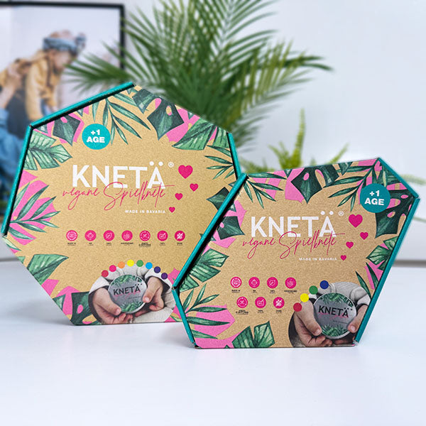 KNETÄ - 8er DOSEN SET (8x125g) - Premium-Knetmasse für kreatives Gestalten