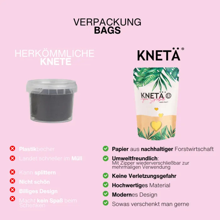 KNETÄ 4er BAG-SET Frühling – bunter Knetspaß mit kreativen Bastelideen