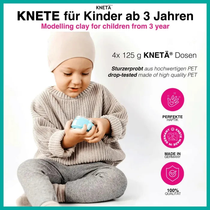 KNETÄ 4er Knete-Dosen-Set Feenzauber – magische Knetabenteuer voller Fantasie