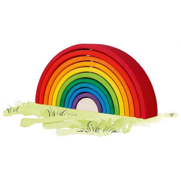 Bausteine Regenbogen – 11 Teile für grenzenloses Bauen und Entdecken