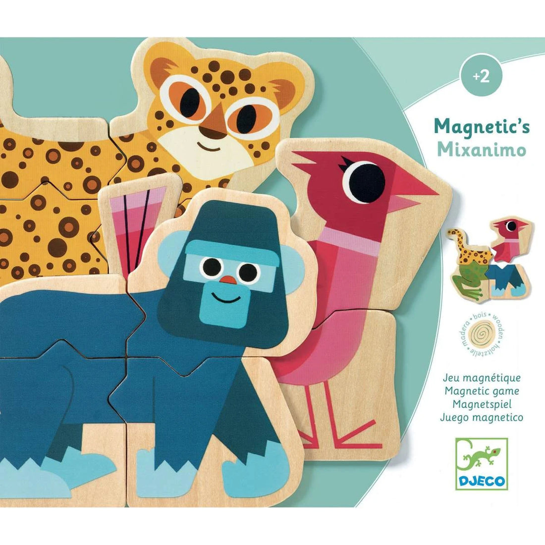 Holz-Magnete „Mix Animo“ – magnetischer Spielspaß mit Tiervielfalt