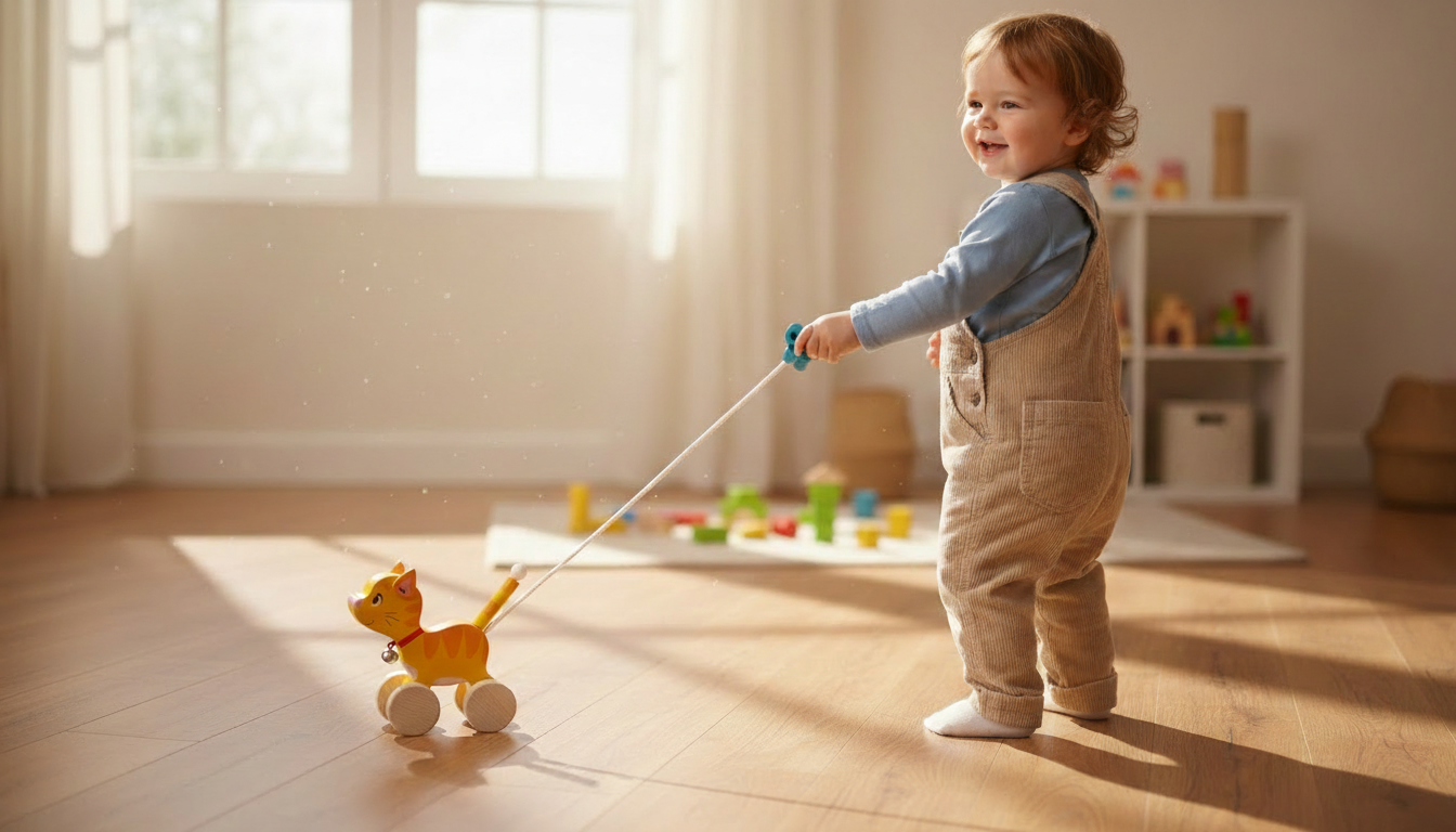 Zieh-Katze aus Holz – treuer Spielgefährte ab dem ersten Schritt