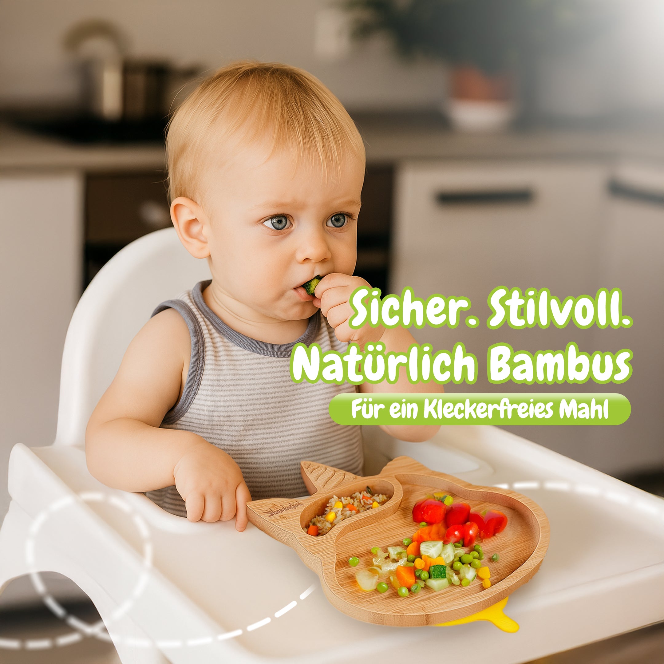 bambuskind® Kinderteller mit Saugnapf – Unicorn Design