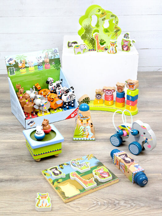 Farbenpuzzle „Safari“ – Lernpuzzle aus Holz