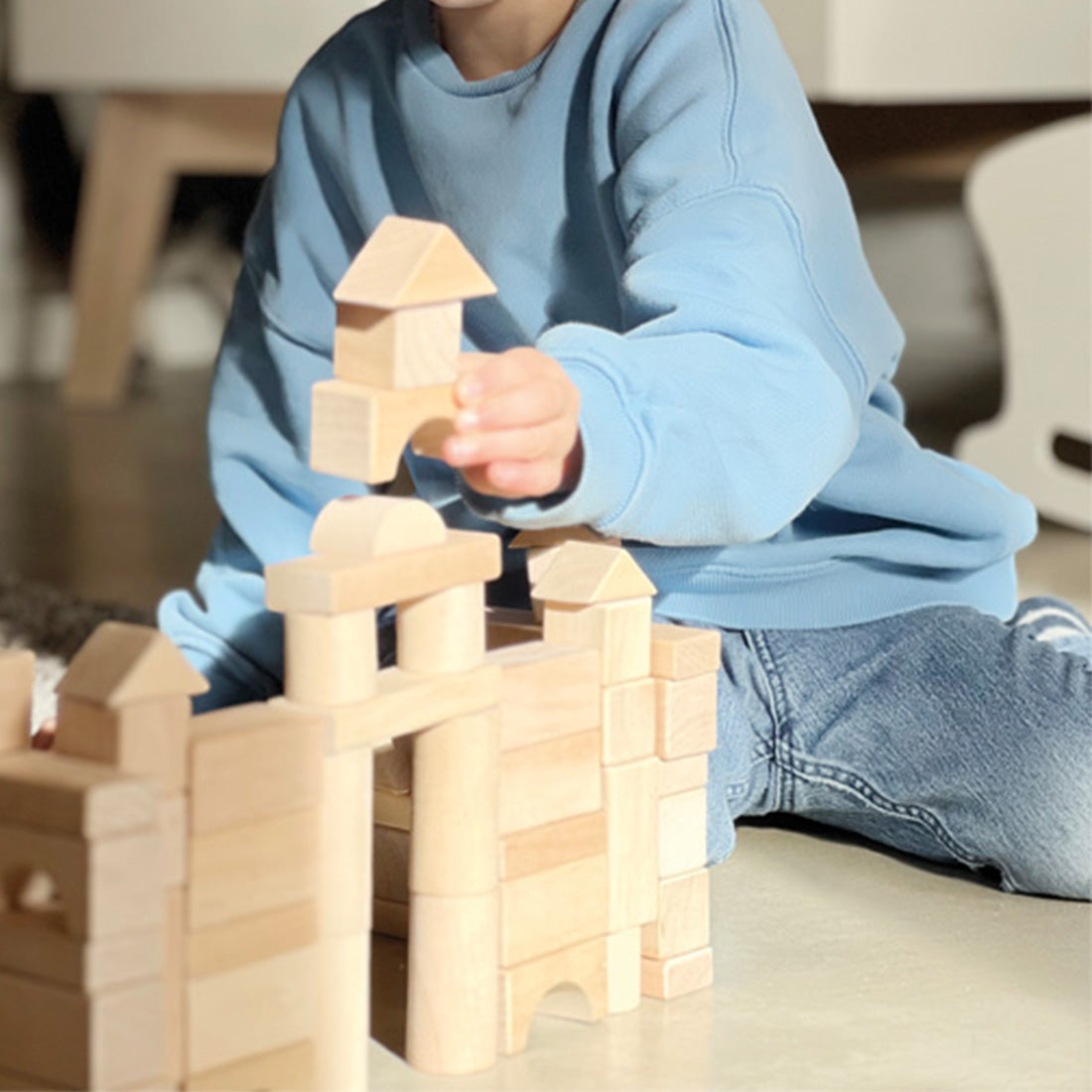 Holzbausteine Natur – 100 Teile für grenzenlose Kreativität