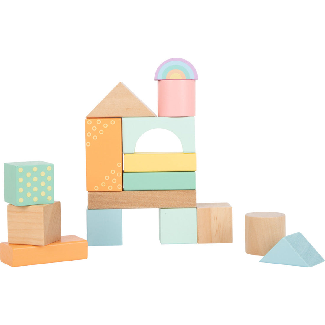 Holzbausteine Pastell - 50 Stk.