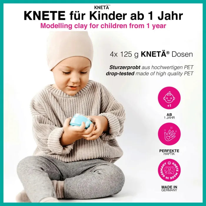 KNETÄ 4er-Box Dino – kreativer Knetspaß für kleine Dinosaurierfans