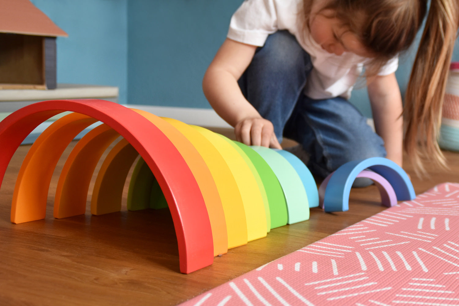 Steckspiel Regenbogen-Puzzle XXL