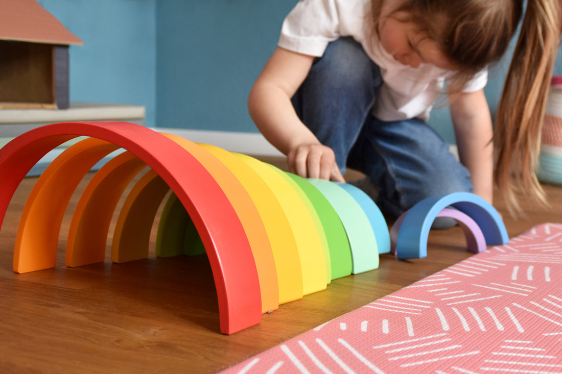 Steckspiel Regenbogen-Puzzle XXL