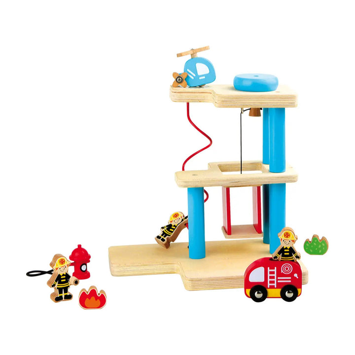 Feuerwehrstation mit Hubschrauber