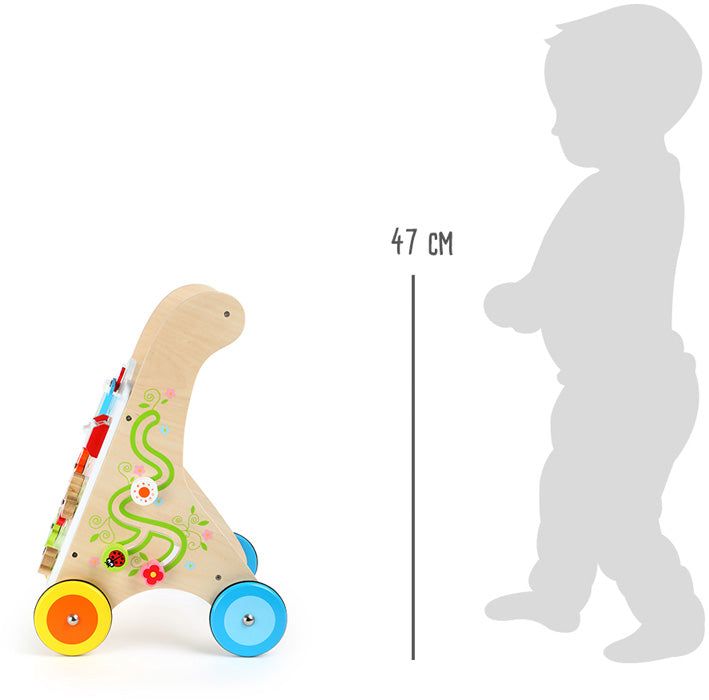 Bunter Lauflernwagen Größenskizze von Spielspecht