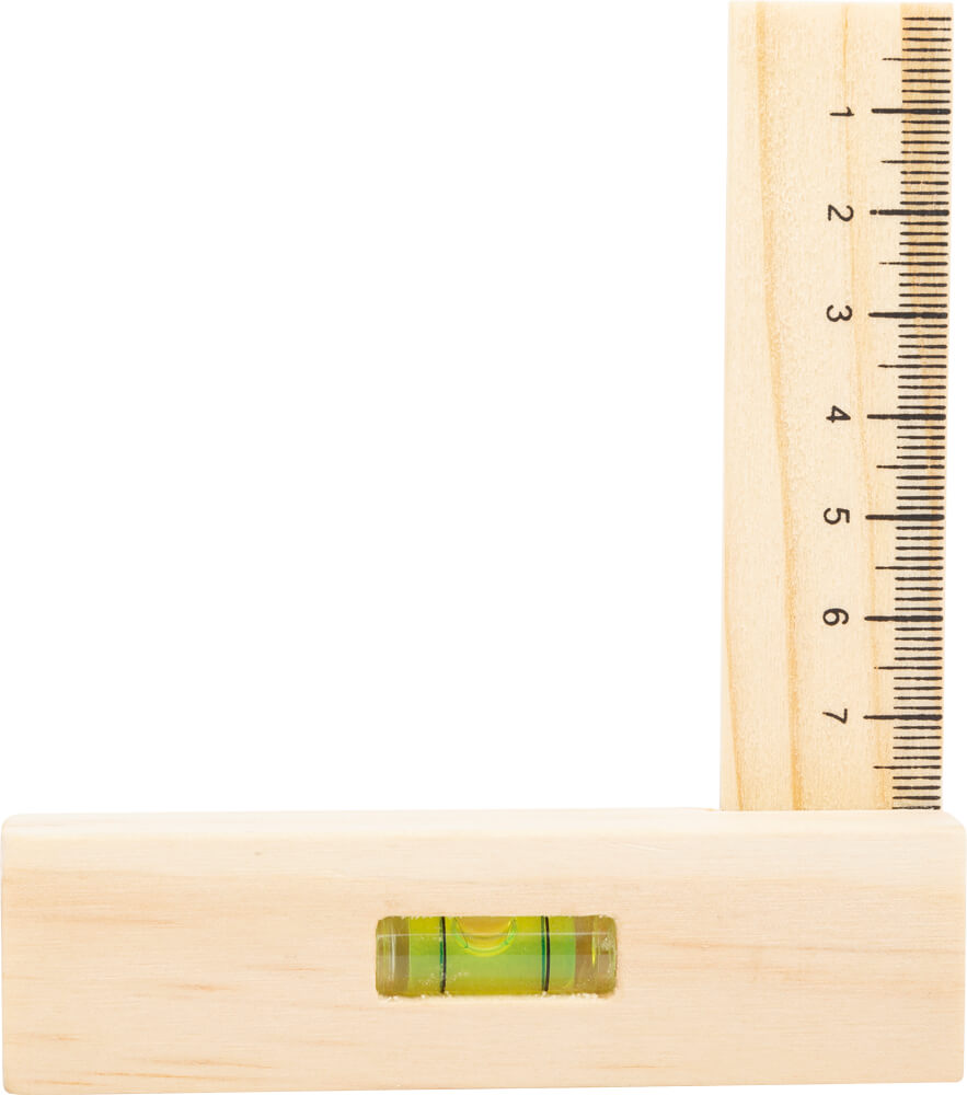 Werkzeugkoffer Holz Wasserwaage von Spielspecht