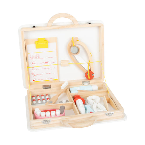 Vanplay Arztkoffer Kinder Holz Rosa medizinisches Kit Toy Kinderspielzeug B-WARE 